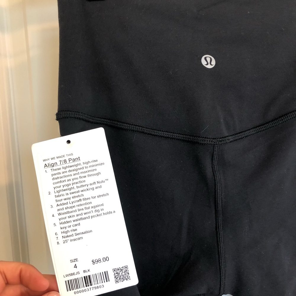 Black Align pant 7/8 length
